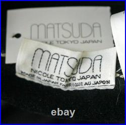 Vintage MATSUDA NICOLE Japan Felt Pillbox Hat 80s