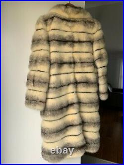 Vintage Mink Coat & HAT Saphire Cross Color Women Large Long Length NO RESERVE