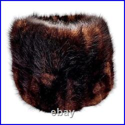 Vintage Mink Fur Cloche Hat Dark Coco Brown Old Hollywood Snow Bunny HAT ONLY