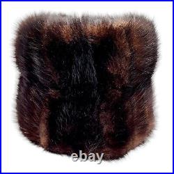 Vintage Mink Fur Cloche Hat Dark Coco Brown Old Hollywood Snow Bunny HAT ONLY