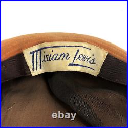 Vintage Miriam Lewis 1950s Elegant Beret Orange Womens Parisian Hat 1940s-1950s