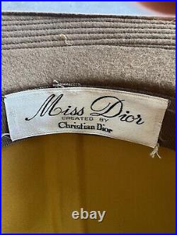 Vintage Miss Dior by Christian Dior Women's Hat Yellow & Brown