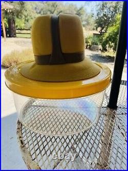 Vintage Miss Dior by Christian Dior Women's Hat Yellow & Brown