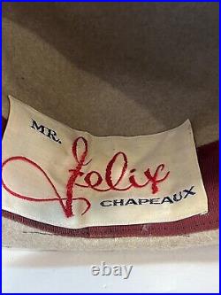 Vintage Mr Felix Chapeaux Hat Animal Print Fabric Mod Theater Cosplay READ