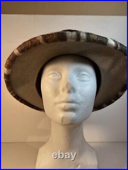 Vintage Mr Felix Chapeaux Hat Animal Print Fabric Mod Theater Cosplay READ