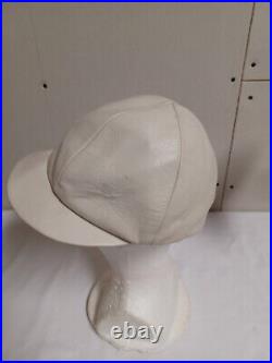 Vintage Neiman Marcus Women's Leather 5 Panel Newsboy Hat