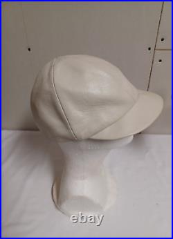 Vintage Neiman Marcus Women's Leather 5 Panel Newsboy Hat