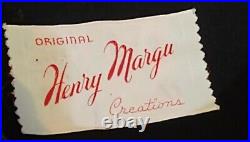 Vintage Original Henry Margu Creation Black White Feather Hat 8 Felt Hat Pin