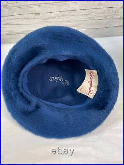 Vintage Original Vis A Vis Schiaparelli Paris Women's Blue Hat