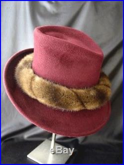 Vintage PHILIP TREACY London Felt & Fur Hat 90s