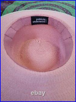 Vintage Patricia Underwood New York Pink Woven Hat