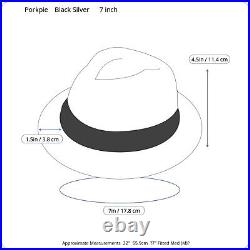 Vintage Porkpie Hat Black Velvet White Metallic Silver Polka Dot Hat Union Label