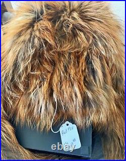 Vintage REAL Red Fox Fur Womans Winter Hat Toboggan New With Tag