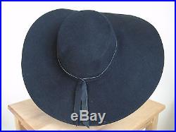 Vintage Rare Madame Agnes Paris Black Felt Hat