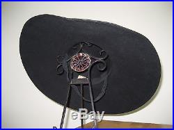 Vintage Rare Madame Agnes Paris Black Felt Hat