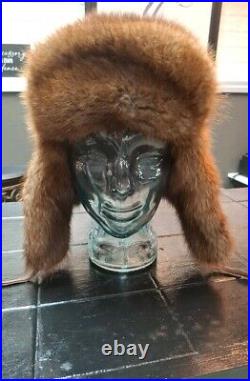 Vintage Real Mink Fur Hat Women