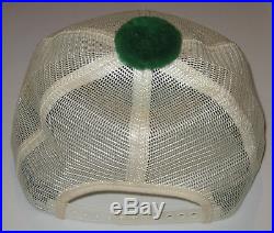 Vintage SUPER CROST White Green Women's Trucker Hat Cap Mesh USA K-Brand NOS