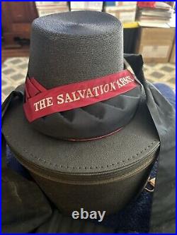 Vintage Salvation Army Bonnet Hat With Box Good condition