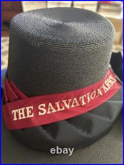 Vintage Salvation Army Bonnet Hat With Box Good condition