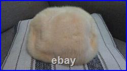 Vintage USED 1960's Cream/White Mink Hat Designed by Lora