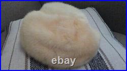 Vintage USED 1960's Cream/White Mink Hat Designed by Lora