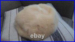 Vintage USED 1960's Cream/White Mink Hat Designed by Lora