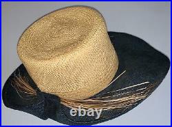 Vintage Von Henneberg straw hat! Fantastic shape! Rare