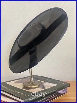 Vintage WM Silverman Women's Black Hat Fascinator Frances Koch