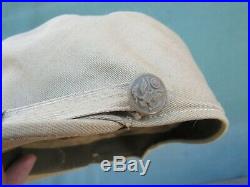 Vintage WWII Army WAC WAAC EM Tan Women's OD Cap Hobby Hat with Walking Eagle bdg