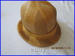 Vintage Wheat Straw Women's Hat Sold By JEAN'S Englewood, NJ Mr. John Jr