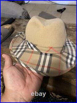 Vintage Women's Burberry Wool Fedora Style Hat Size S from England