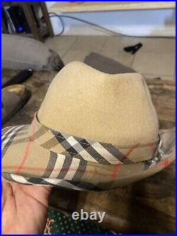 Vintage Women's Burberry Wool Fedora Style Hat Size S from England