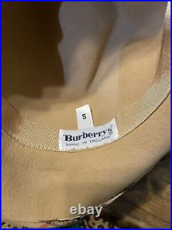 Vintage Women's Burberry Wool Fedora Style Hat Size S from England