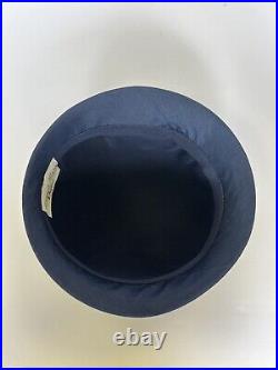 Vintage Women's Cloche HAT Navy Blue White Daytons French Room sailor Ocean