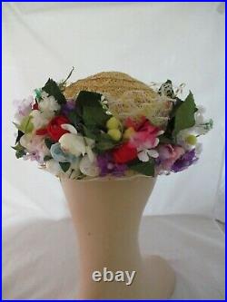 Vintage Women's Jack McConnell Floral Hat (4)