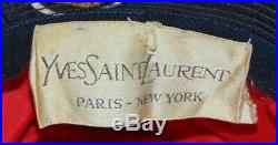 Vintage YSL Yves Saint Laurent Multicolor Hat Paris New York