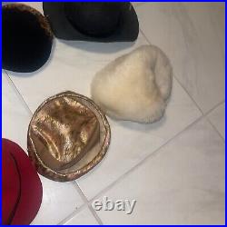 Vintage hat LOT RESELLER 50s 60s Hats Boater, Cashmere, Wool, & FEATHERS! Costum