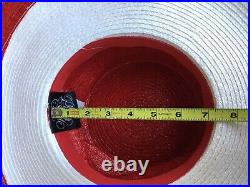 Vintage ladies hats Plaza Suite straw with bow by Betmar kentucky derby