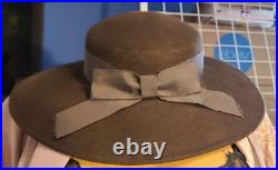 Vintage lot of 5 Women's Wide brimmed Hats Wool Michael Howard Liz Claiborne