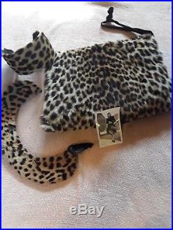 Vintage real leopard skin muff hat and collar 30 s 40, s Sacrifice