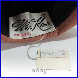 Vtg 1940s Womens Hat Brown Velvet Unworn Mr Kem Original