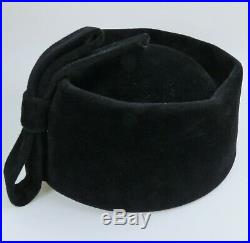Vtg 1950s Hat Christian Dior imported French velvet black hat