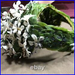 Vtg 1959 Bes-Ben Chicago Green Leaves White Flowers model #638 Excellent Cond