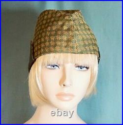 Vtg 1999 Jean Paul Gaultier Pour Gibo Wool Silk Ear Flap Cap Hat Sz 42 Green