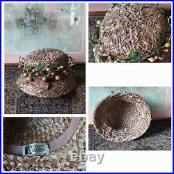 Vtg. 60s JOSEPH MAGNIN straw hat! (FOR SALE HAT ONLY!)