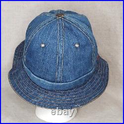 Vtg 70s Levi's Orange Tab Bucket Hat Blue Denim Medium Wash