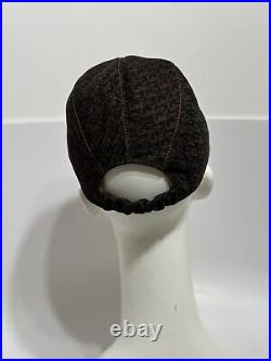 Vtg CHRISTIAN DIOR BY JOHN GALLIANO BROWN MONOGRAM HAT 57