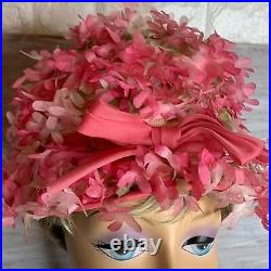 Vtg Christian Dior Floral Hat