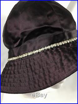 Vtg Hat GLORIA SWANSON ESTATE Personal Wardrobe Purple Rhinestones by Ahrens NY