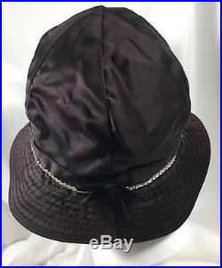 Vtg Hat GLORIA SWANSON ESTATE Personal Wardrobe Purple Rhinestones by Ahrens NY